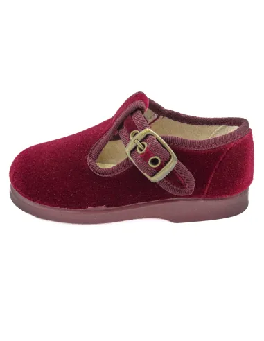 Pepito para nino de terciopelo con hebilla