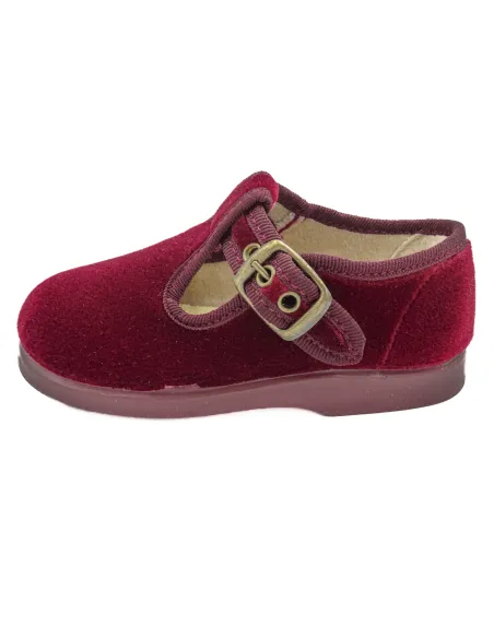 Pepito para nino de terciopelo con hebilla