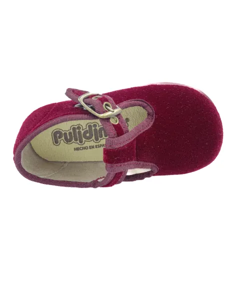 Pepito para nino de terciopelo con hebilla