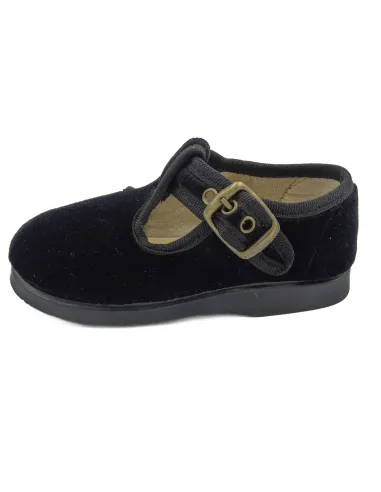 Pepito para nino de terciopelo con hebilla