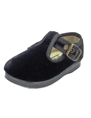 Pepito para nino de terciopelo con hebilla