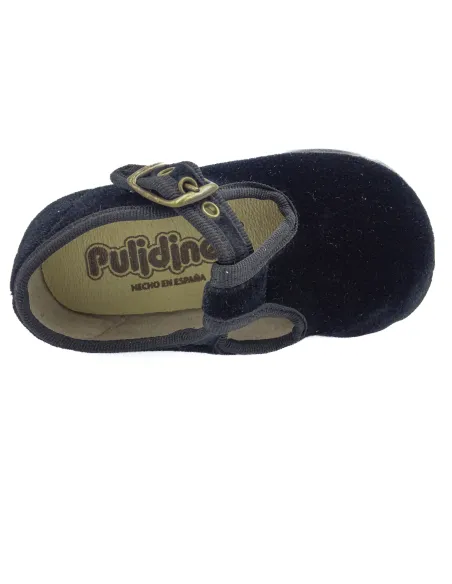 Pepito para nino de terciopelo con hebilla