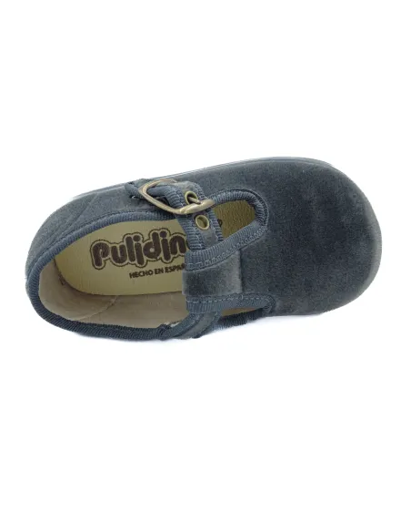 Pepito para nino de terciopelo con hebilla