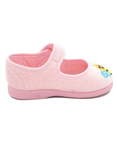 P0935 5 Zapatilla de casa con suela de goma de toalla para nina