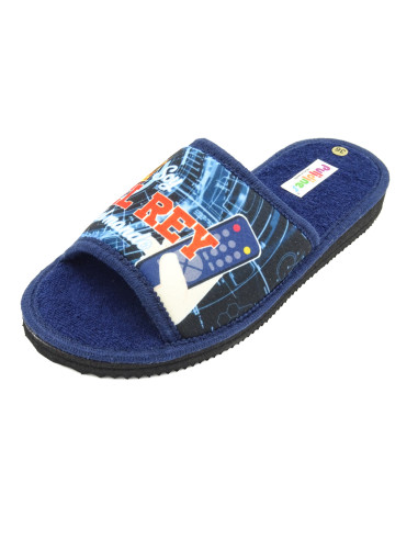 zapatilla de casa para caballero de toalla con suela microporosa