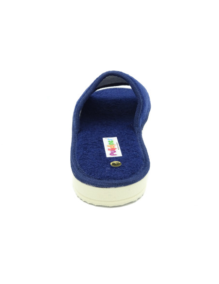 zapatilla de casa de toalla para mujer con suela de piso microporoso