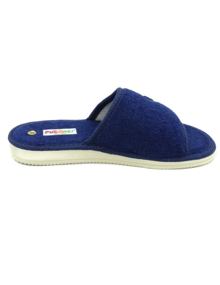 zapatilla de casa de toalla para mujer con suela de piso microporoso