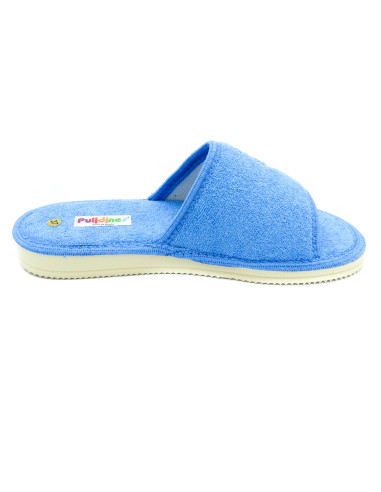 zapatilla de casa de toalla para mujer con suela de piso microporoso