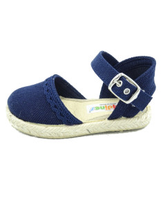 esparteña de niña con puntilla para bebe y niña con hebilla 2