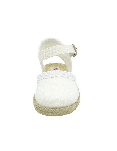 espartena de nina con puntilla para bebe y nina con hebilla