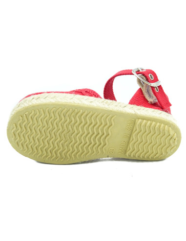 espartena de nina con puntilla para bebe y nina con hebilla