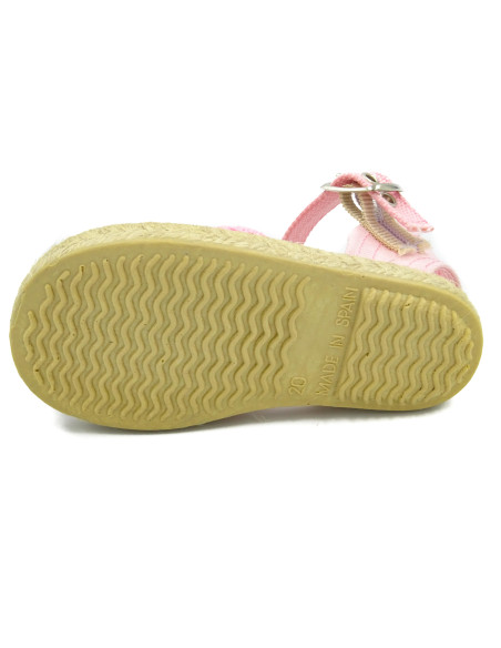espartena de nina con puntilla para bebe y nina con hebilla