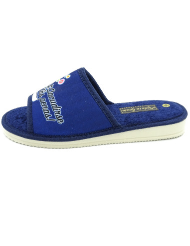 zapatilla de casa para mujer de toalla con la suela microporoso