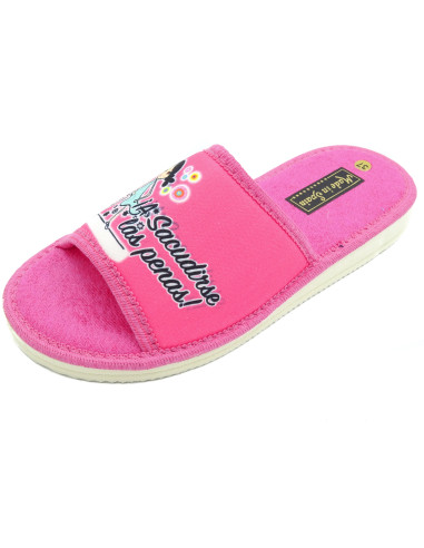 zapatilla de casa para mujer de toalla con la suela microporoso