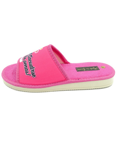 zapatilla de casa para mujer de toalla con la suela microporoso