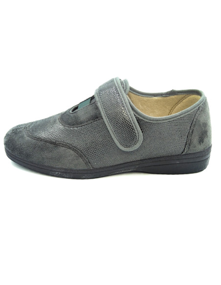 zapatilla de casa tipo zapato deportivo con suela de goma