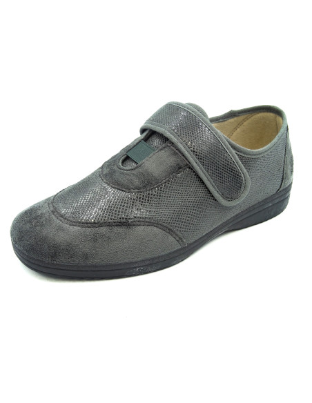 zapatilla de casa tipo zapato deportivo con suela de goma