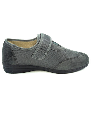 zapatilla de casa tipo zapato deportivo con suela de goma