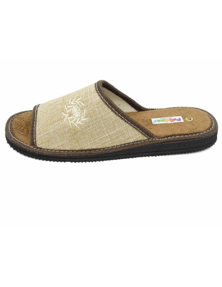 zapatilla de caballero de toalla para verano con suela de piso eva