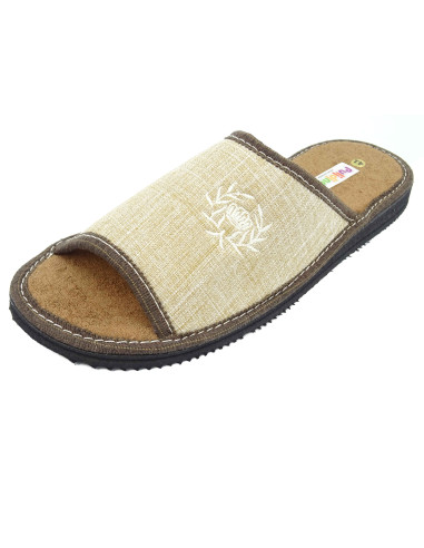 zapatilla de caballero de toalla para verano con suela de piso eva