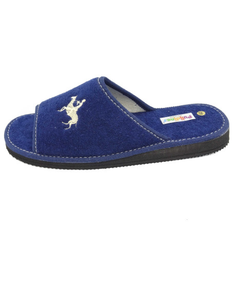 zapatilla de casa de toalla para caballero de suela de eva