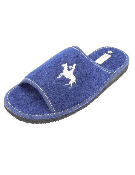 zapatilla de casa de toalla para caballero de suela de eva