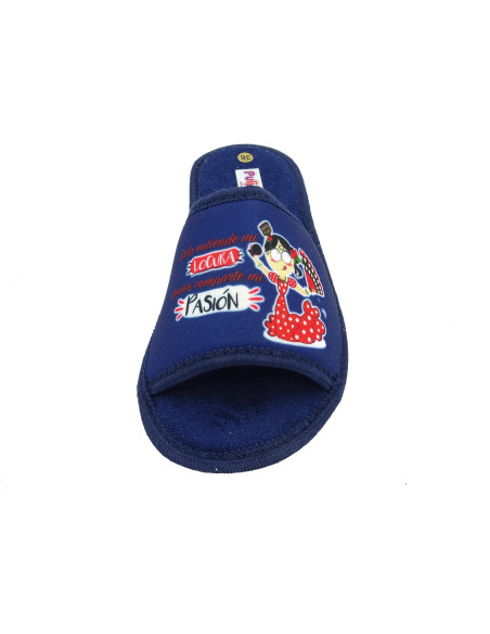 zapatilla casa de mujer con toalla de verano y suela de eva