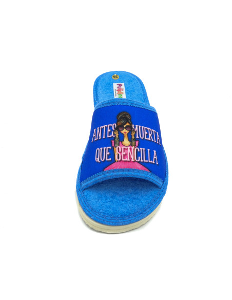 zapatilla de casa para mujer de toalla antes muerta que sencilla con suela microporosa