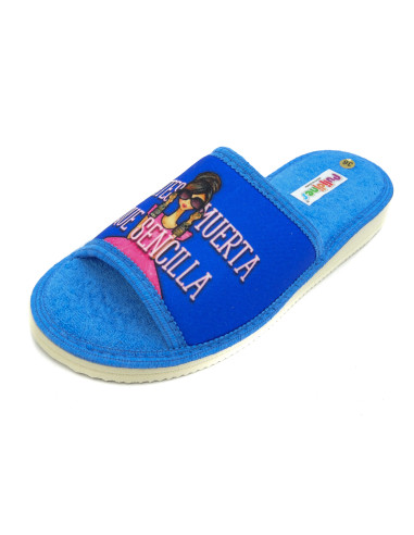 zapatilla de casa para mujer de toalla antes muerta que sencilla con suela microporosa