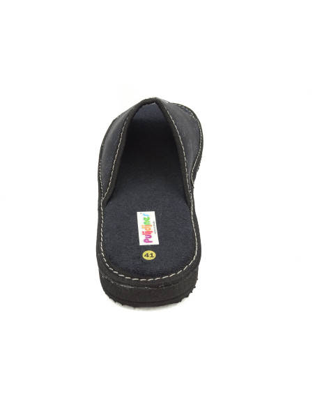 zapatilla casa para chico de toalla con un dibujo de bicicleta y con suela microporosa