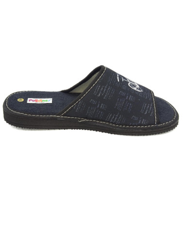 zapatilla casa para chico de toalla con un dibujo de bicicleta y con suela microporosa