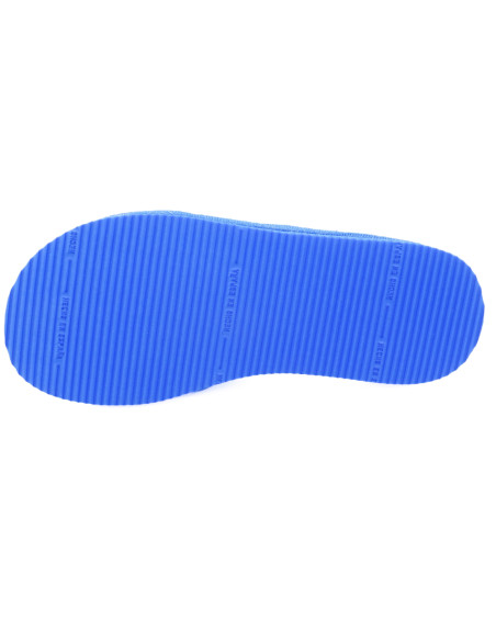 zapatilla de casa para mujer de toalla con planta de vichy y suela microporosa