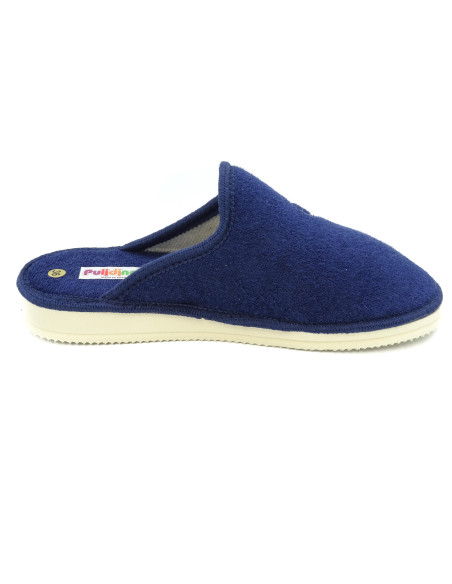 zapatilla casa para senora de toalla con bordado y suela microporosa