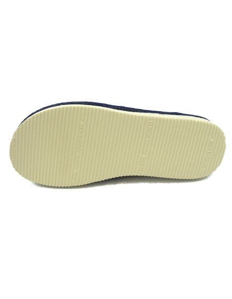 zapatilla casa para senora de toalla con bordado y suela microporosa