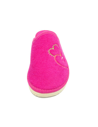 zapatilla casa para senora de toalla con bordado y suela microporosa