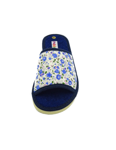 zapatilla de casa para senora con estampado de flores