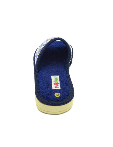 zapatilla de casa para senora con estampado de flores