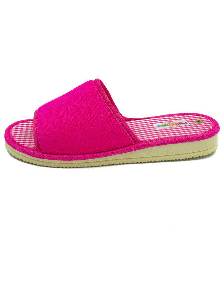 zapatilla de casa para mujer de toalla lisa