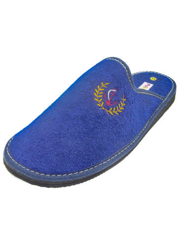 zapatilla de caballero de toalla con un ancla