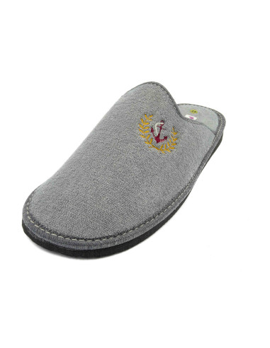 zapatilla de caballero de toalla con un ancla