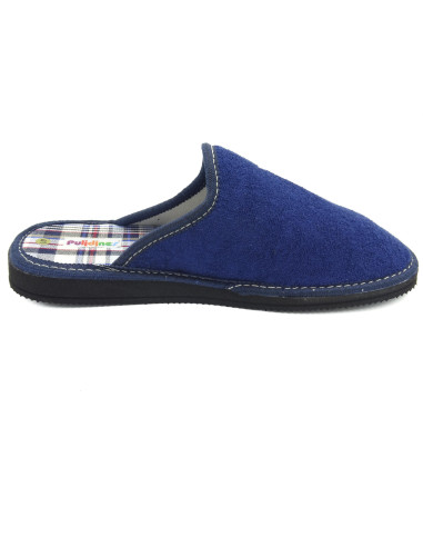 zapatilla de casa de caballero de toalla con un bordado de caballo