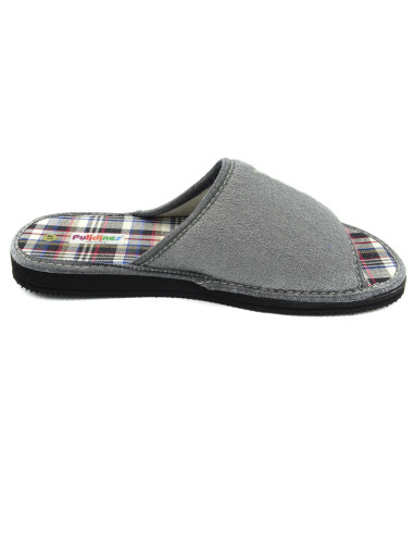 zapatilla de casa de caballero con la planta de cuadros