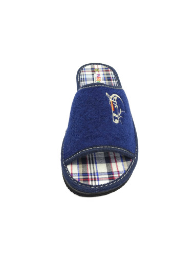 zapatilla de casa de caballero con la planta de cuadros