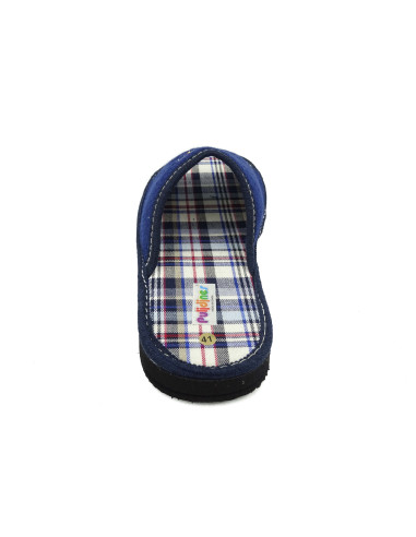 zapatilla de casa de caballero con la planta de cuadros