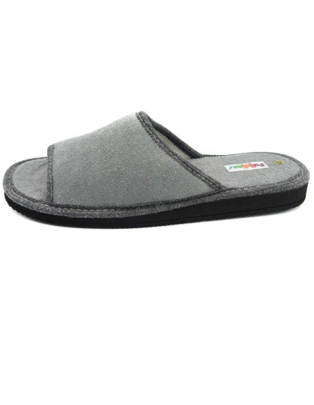 zapatilla de casa de caballero lisa abierta de puntera
