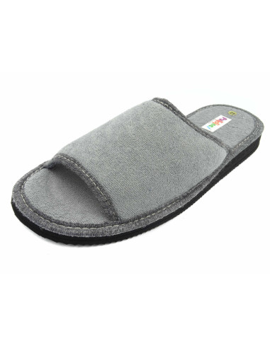 zapatilla de casa de caballero lisa abierta de puntera