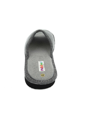 zapatilla de casa de caballero lisa abierta de puntera