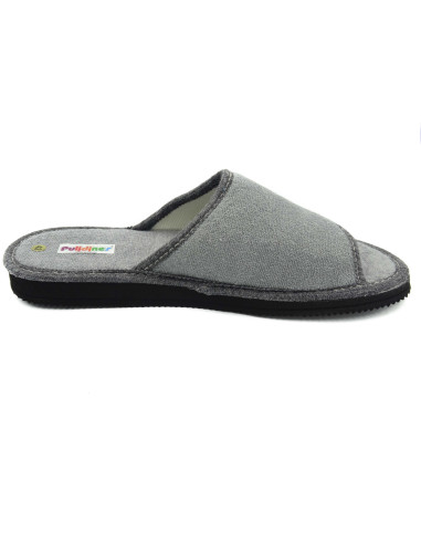 zapatilla de casa de caballero lisa abierta de puntera