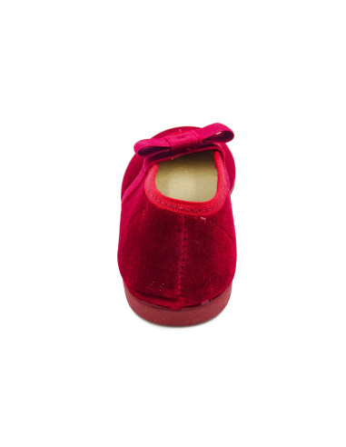 manoletina de terciopelo de nina con goma elastica