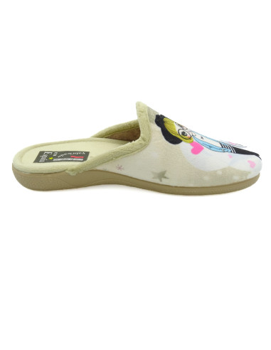 zapatilla de casa para mujer de invierno con la suela de caucho